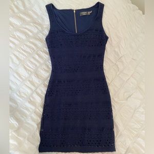 Guess crochet mini dress. Navy. Size 6.
